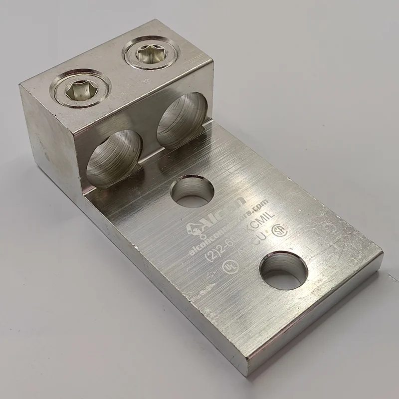 600 Mcm 2 Double Wire Lugs With Two Mounting Holes
