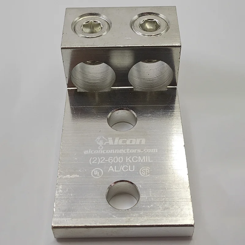 600 Mcm 2 Double Wire Lugs With Two Mounting Holes